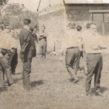 Série fotografií ze stavby kabin v roce 1961